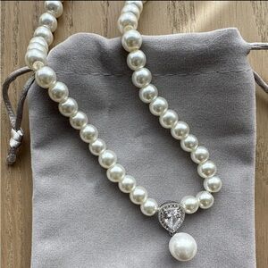 8mm Genuine Freshwater Pearl Necklace 925 Sterling Silver 17-20” Natural Pearls